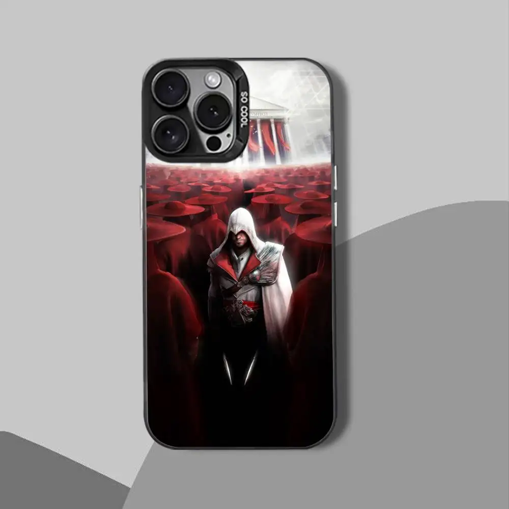 حافظة هاتف A-Assassins Cool Creed Game لهاتف iPhone 12,16,11,14,13,17,15,E,Max,Plus,Air,Pro,غطاء صلب صغير أسود مقاوم للصدمات IMD
