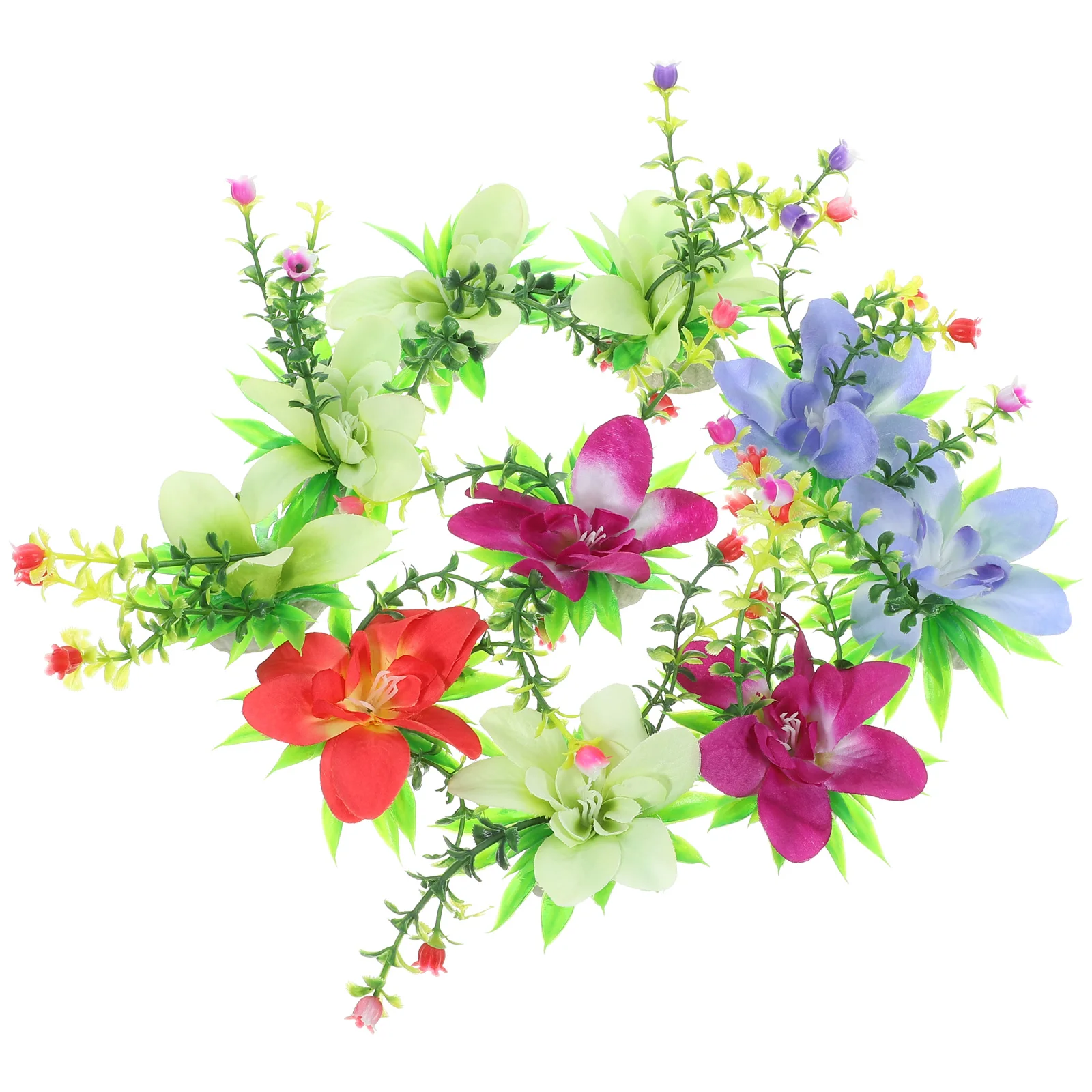 

10 Pcs Sushi Plate Decorations Sashimi Ornaments Artificial Flowers Decorations Plate Accessories Hotel Supplies Japanese PVC