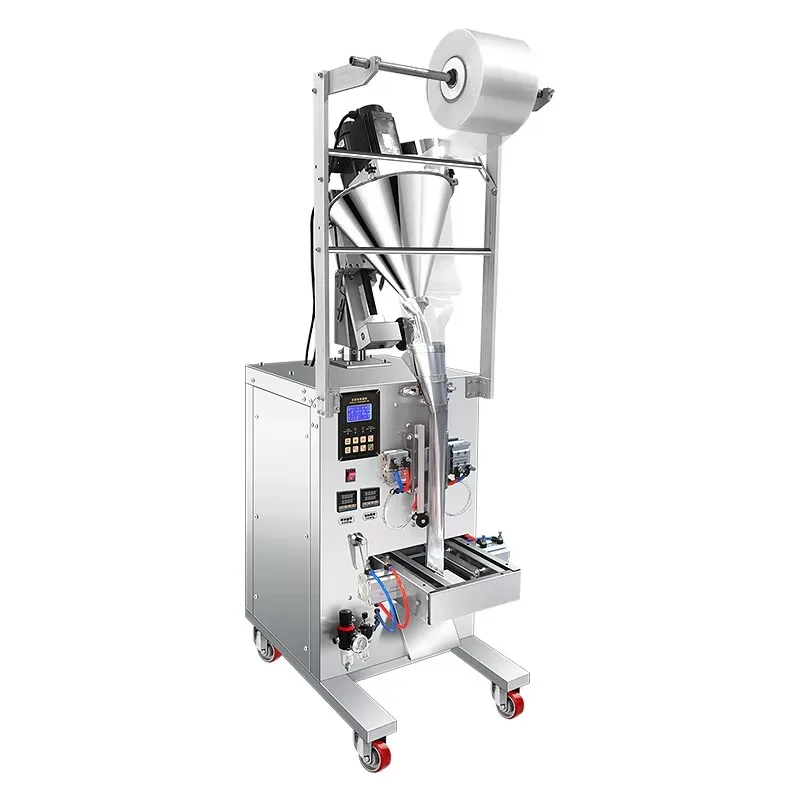 

Fully Automatic Inclined Screw Pneumatic Machine Multi-Function Use for Sealing Powder Granule Coffee Powder Plastic Bags