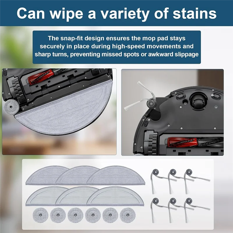

-HOPE Replacement Parts For Roborock Saros 10 Vacuum Cleaner Parts Main Side Brush Hepa Filter Mop Cloth Dust Bags Accessories K