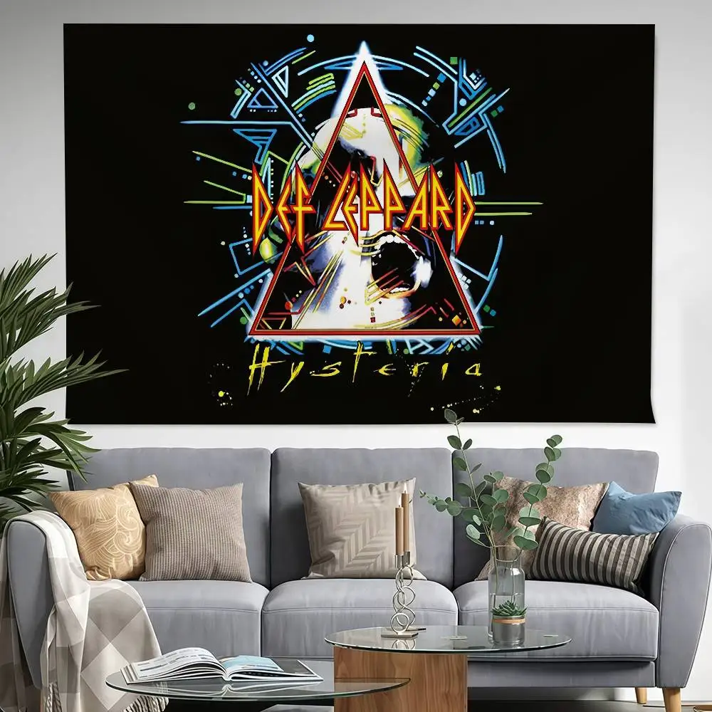 

D-Def Hysteria L-Leppard Band 150x200cm 60x90cm Flag Decoration Outdoor Picnic Party Home Camping Party Art Hanging Banner