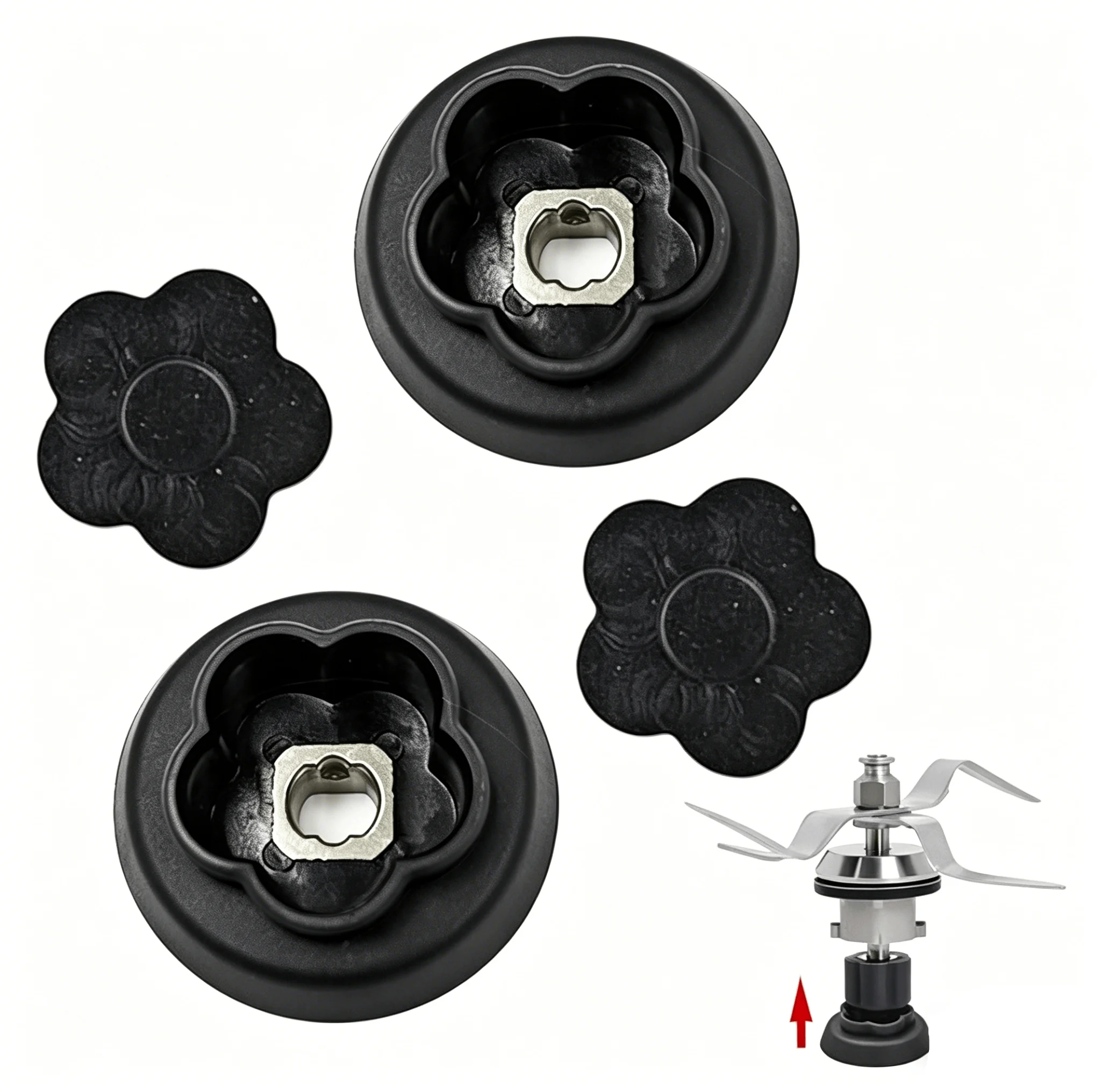 2 Piezas de Repuesto de Rueda Motriz de Embrague con Conector de Cuchilla de 5 Dientes, Compatible con la Licuadora Monsieur Cuisine Smart 2.0