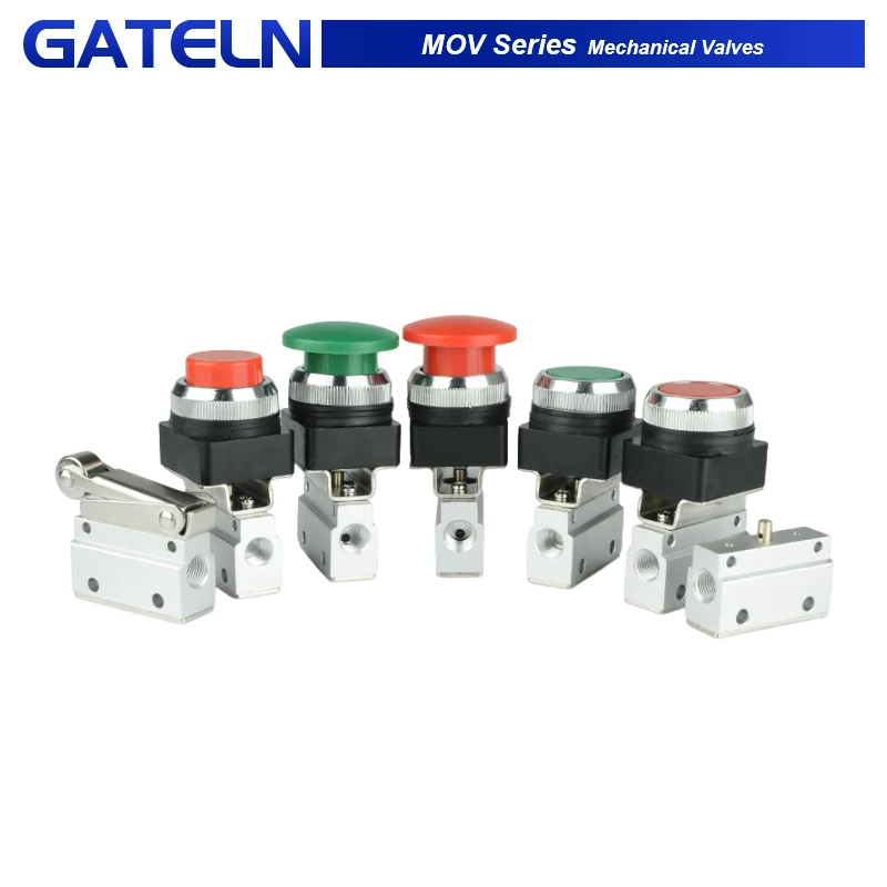 Pneumatic 2 position 2 way one in one out mechanical valve Air control valve Reversing valve MOV-01 MOV-02 MOV-03 MOV-321PP