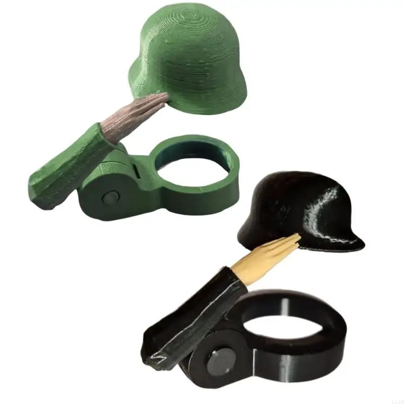 

L74D Soldier Salutes Beer Bottle Caps Unique Design Bottle Cover for Party and Home Use