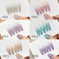 MIANEL 12ML/PCS Summer Top Selling Dream Light Trace Candy Broken Diamond Gel Nail Polish Summer Nails Blue Nails Nail Supplies