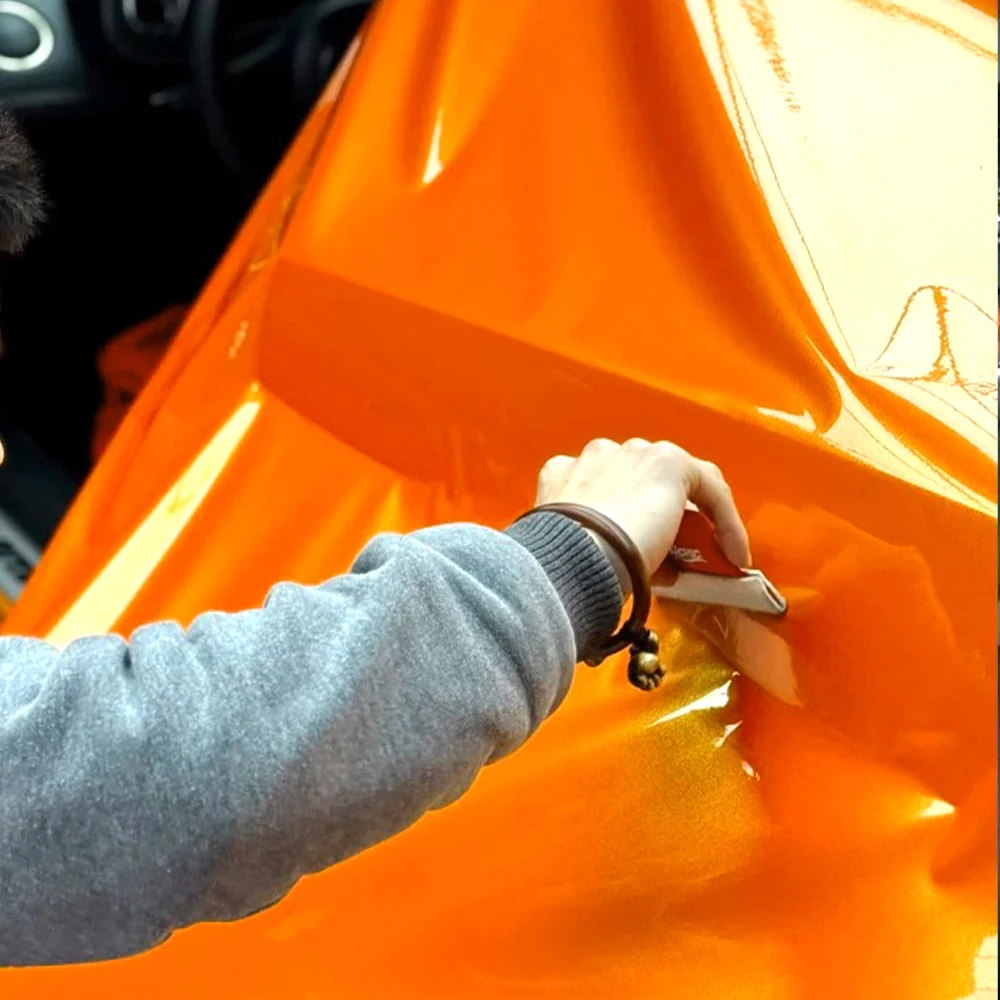 

Car Sticker Wrap Film Diamond Gold Orange Auto Color Change Vinyl Film PVC Bubble Free Wrapping Car Accessories PET Auto Decals
