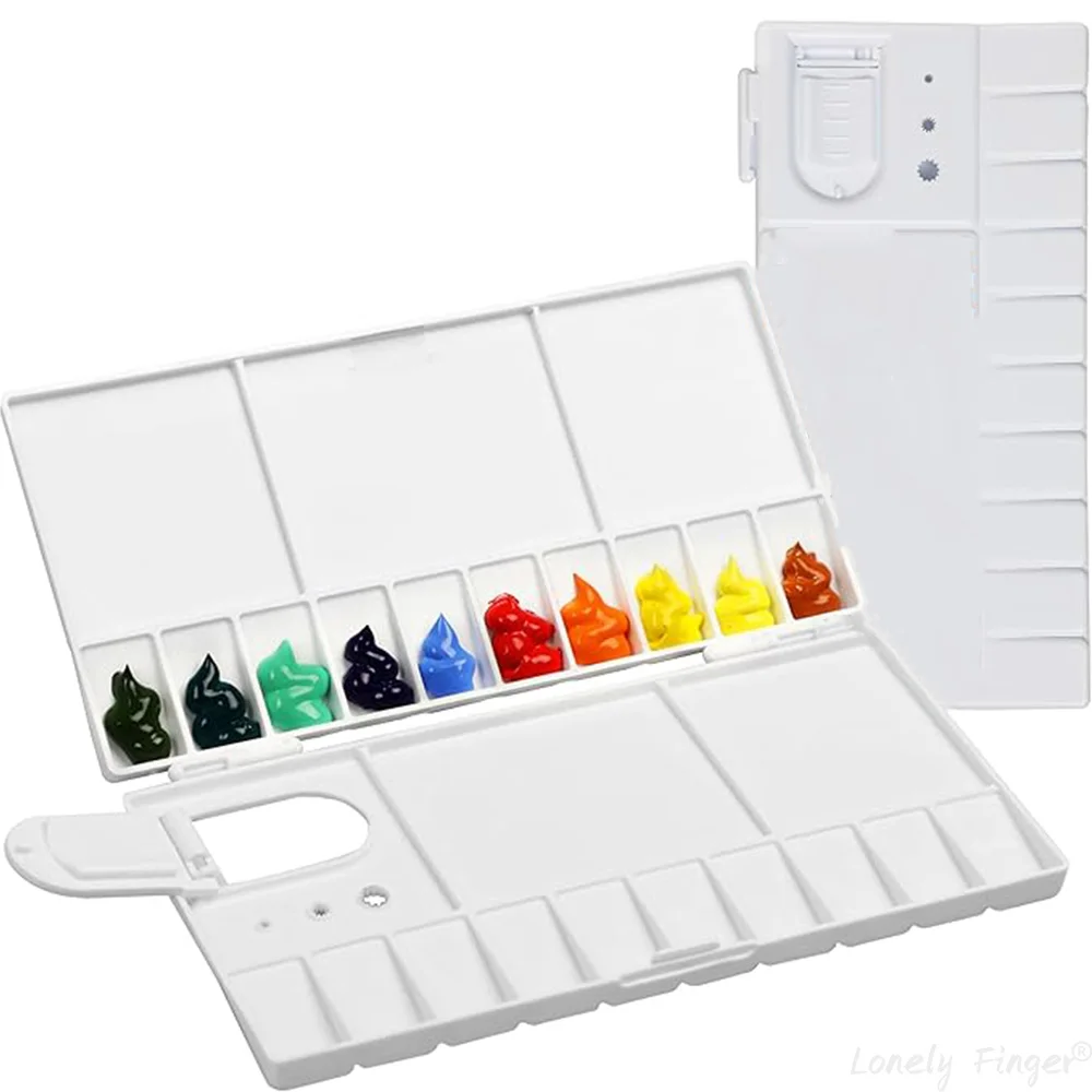 25 Wells Watercolor Palette, Foldable Acrylic Palette for Crafts, Drawing Projects, Art Class, Paint Palette Tray for Adults