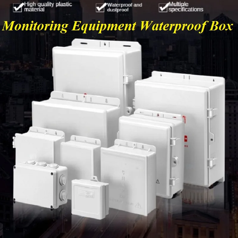 Monitoring Equipment Outdoor Waterproof Box Power box Electrical Enclosure Case ABS Plastic Waterproof Sealed Junction Wire Box