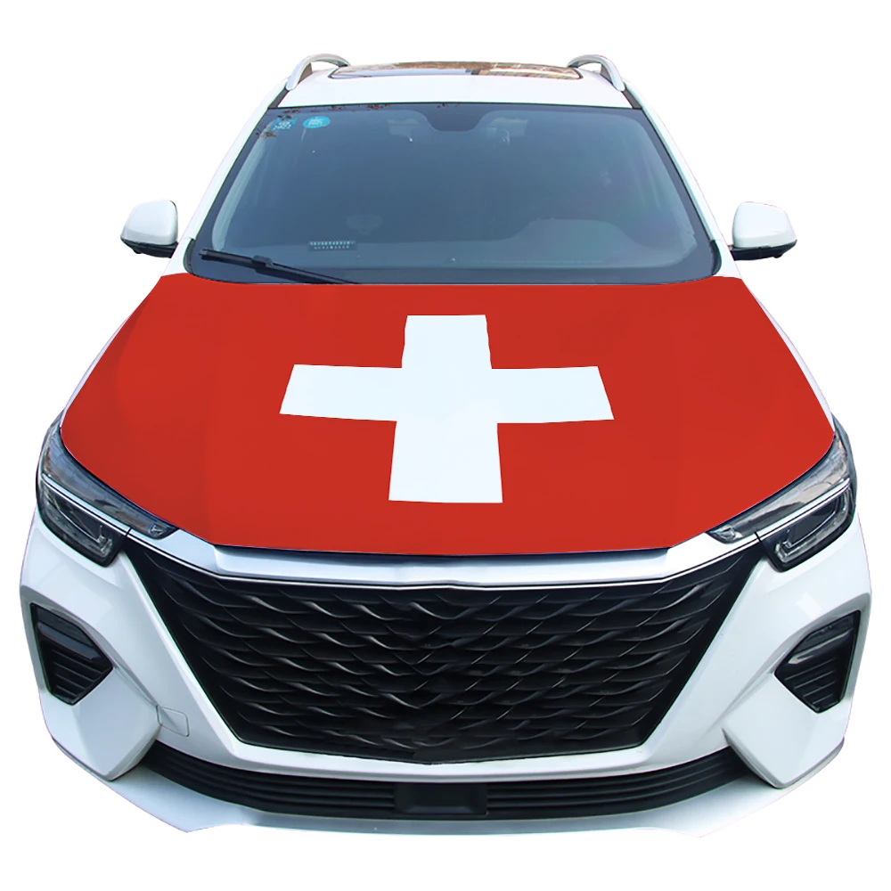National Flags Car Engine Hood Cover Switzerland Tunisia Syria Italy England Jordan South Africa Korea Czech Flag Decoration