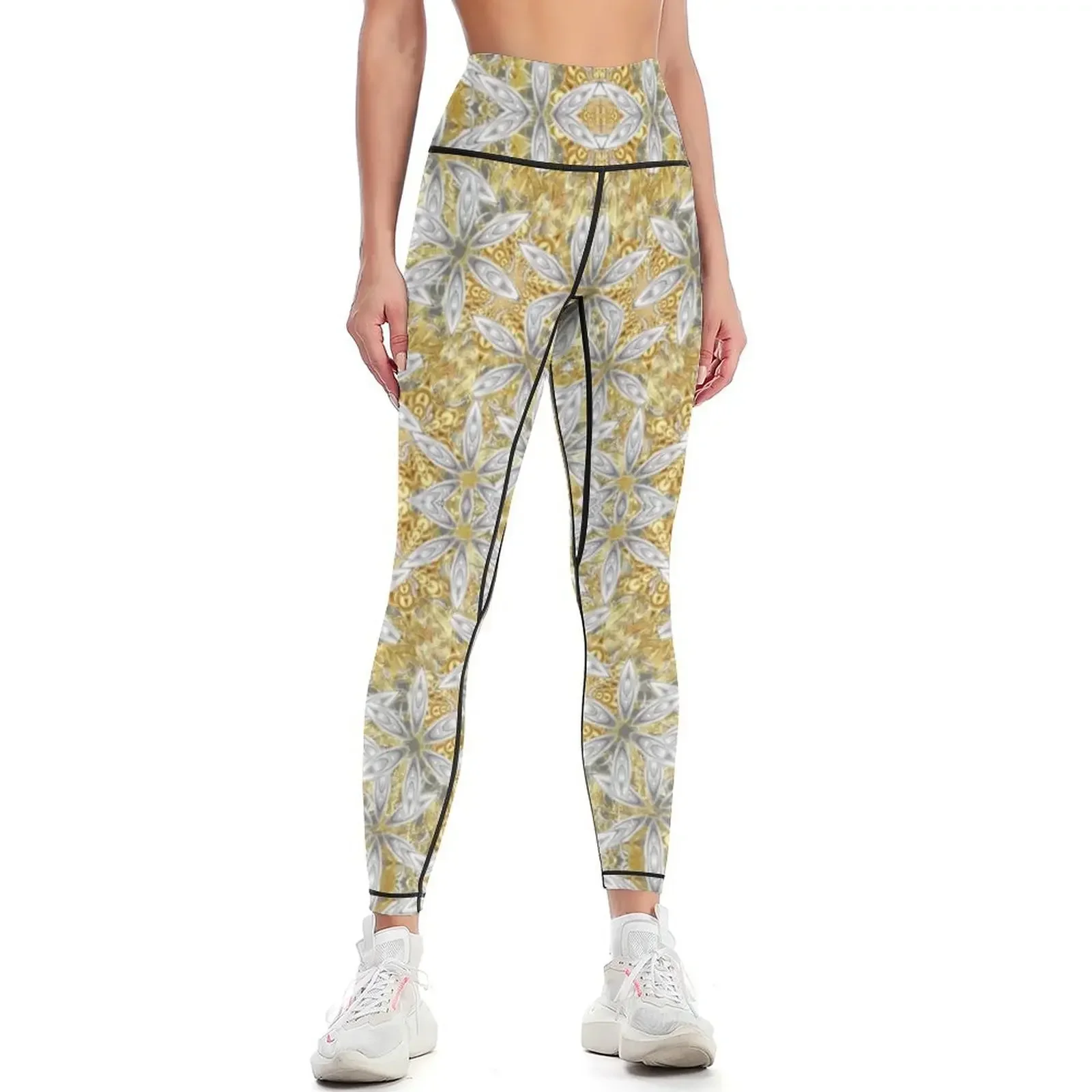 

The Opulent Baroque Floral Brocade Leggings Women sportwear Sports pants for harem pants legging push up Womens Leggings