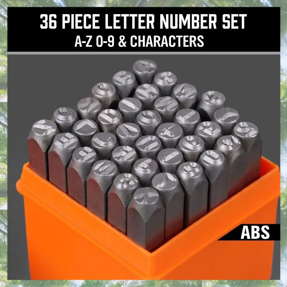 

2025 Trend 36-Piece 3Mm Number & Capital Letter Stamp Set (A-Z & 0-9) Punch Perfect For Imprinting Metal, Plastic, Wood, Leather