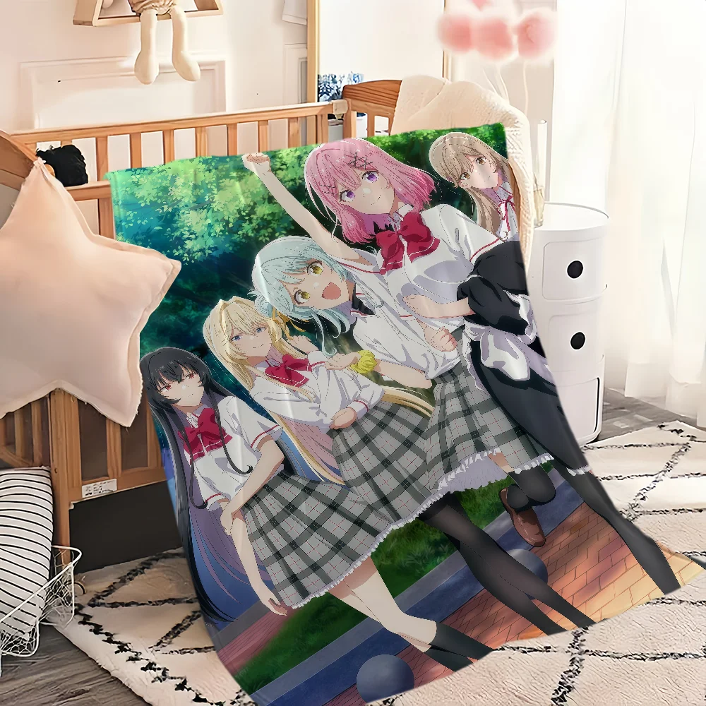 anime w-watanare Renako Amaori Ajisai Sena Flannel warm soft plush blanket sofa living room hogar bedroom travel gift home