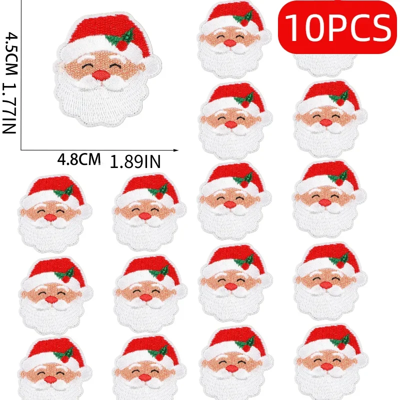 

10/50/100PCS Wholesale Christmas Light Strip Embroideryied Cloth Patch Snowflake Christmas Tree Patches DIY Ironing Embroidery