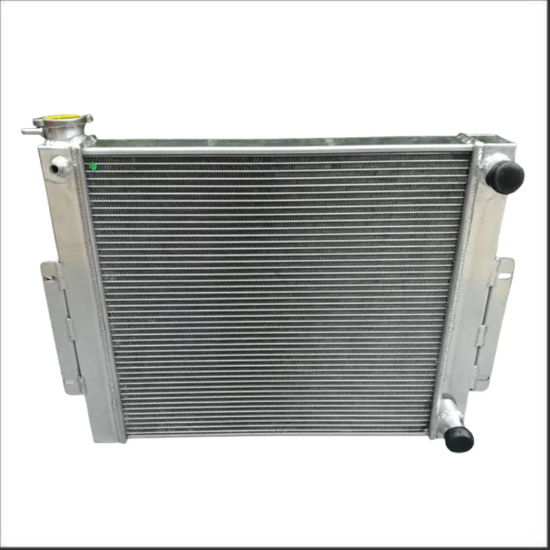 3Row 62mm Aluminum Radiator For JEEP CJ Crossflow (Chevy V8) Inlet: 1.5