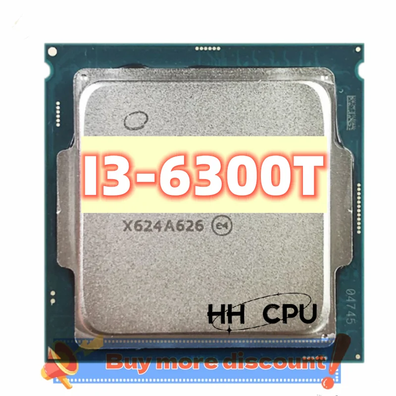 Core i3-6300T i3 6300T 3.3 GHz Dual-Core Quad-Thread CPU 4M 35W LGA 1151