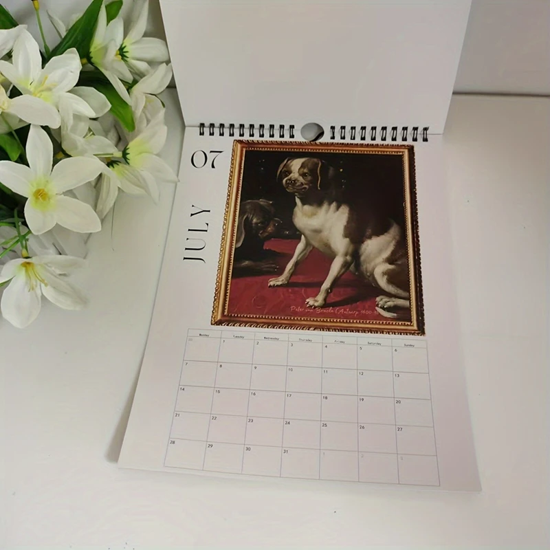 Imagem -02 - Calendário de Parede Renascentista Special Thick Art Sturdy Ugly Dog 2025