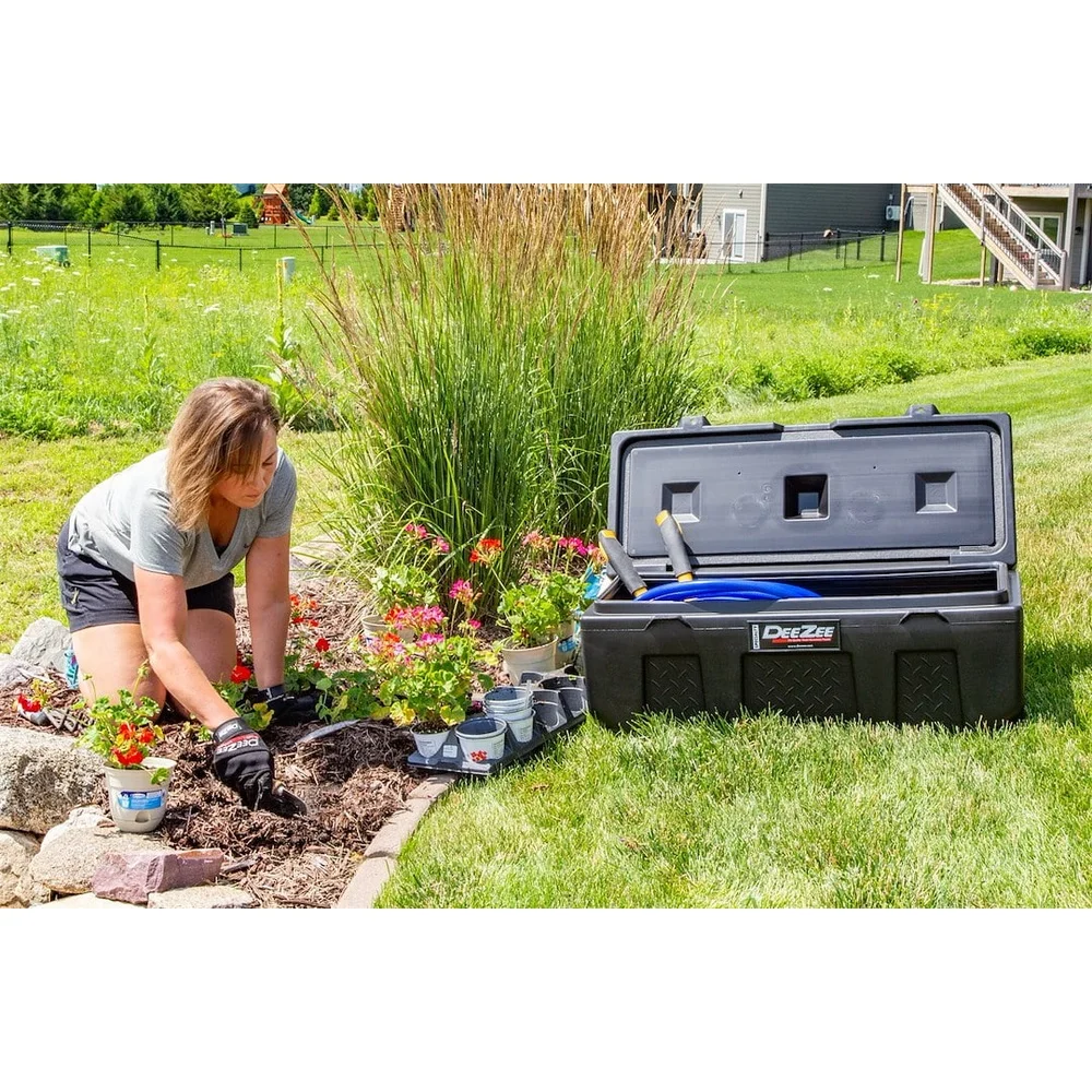 Universal Poly Chest Tool Box Utility Storage Lightweight Truck Boat Trailer Garage Workshop Dorm Room Barn 3.6cu-ft Capacity