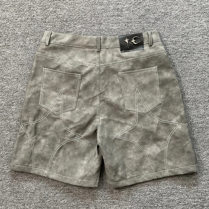 

Men's Women's All-match Thug Club Shorts High Street Fashion Hip Hop Wash Old Retro Metal Logo Embroidery Short Pants