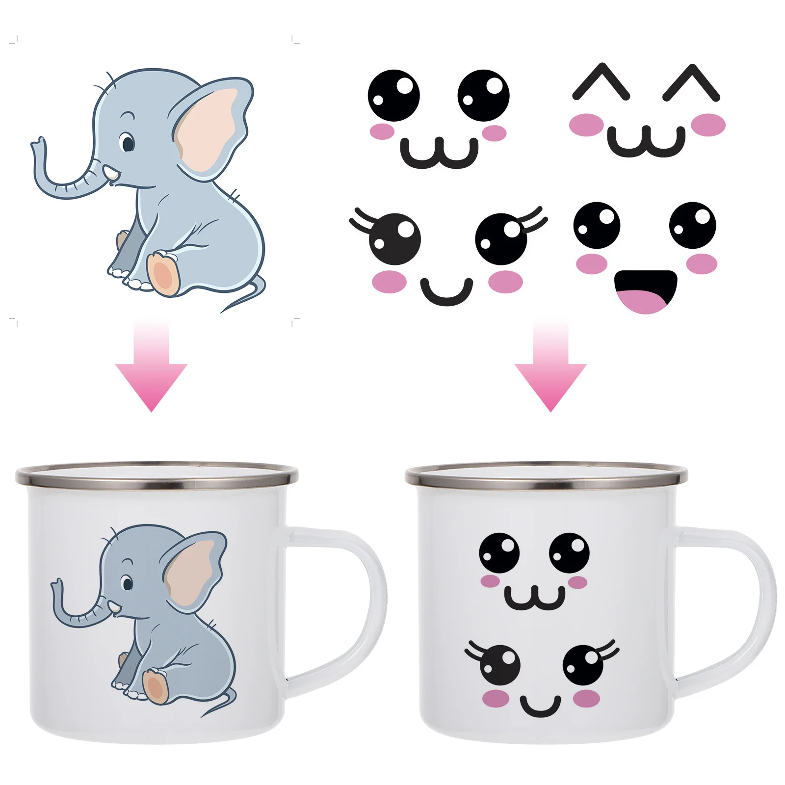 

1 шт., сублимационная теплопередающая пустая кружка «сделай сам», фотокружка, чашка из нержавеющей стали для кофе, сока, домашнего офиса, сублимационная кружка