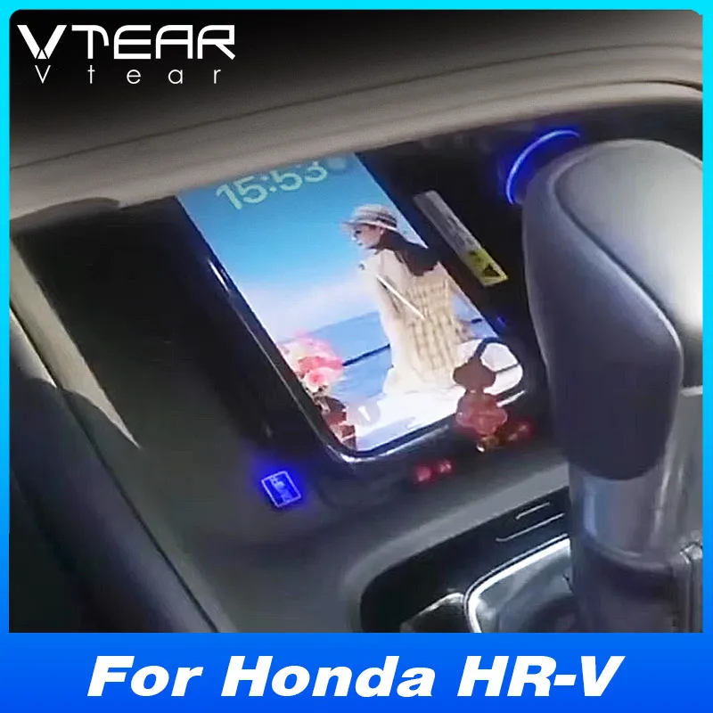 

Для Honda HR-V RS HRV Vezel 2022-2024 Автомобильное беспроводное зарядное устройство для быстрой зарядки сотового телефона, адаптер, детали для модификации интерьера