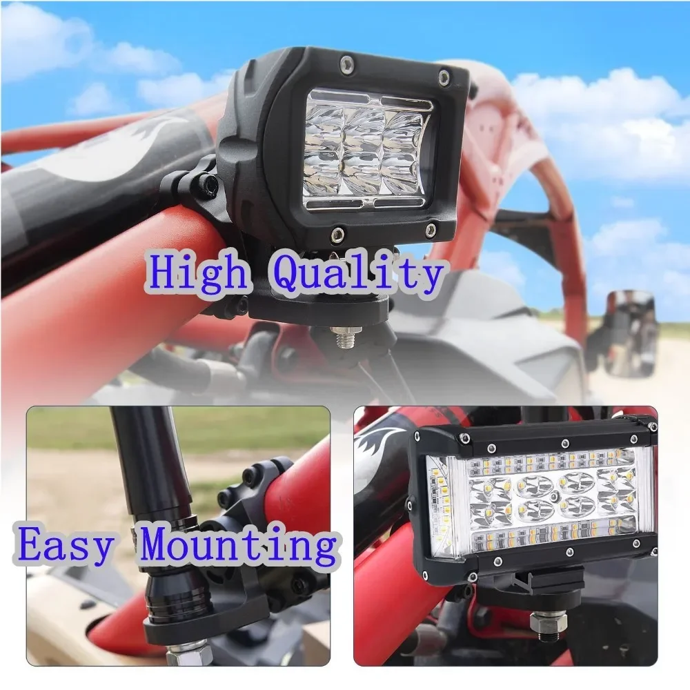 العالمي 1 قطعة قابل للتعديل الألومنيوم LED سوط ضوء جبل بار بين قوسين ل RZR 900 1000 البغل YXZ قائد الأسود MP-1135