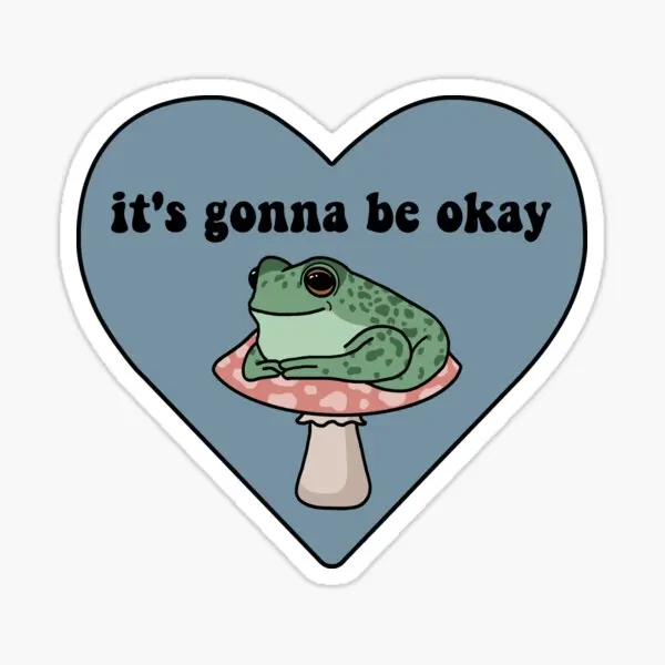 Its Gonna Be Okay Frog  10PCS Stickers for Decorations Decor  Cartoon Car Wall Stickers Window Background Luggage Kid