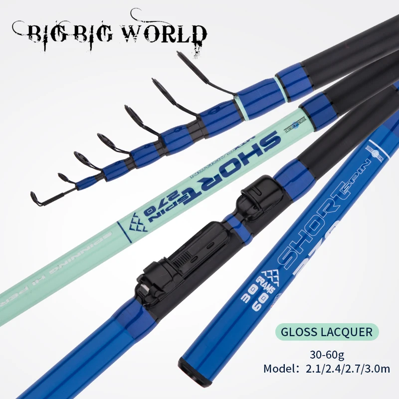 BIGBIGWORLD 2.1M -2.7M Carp Fishing Rod Feeder Carbon Fiber Telescopic Fishing Rod Fishing Pole