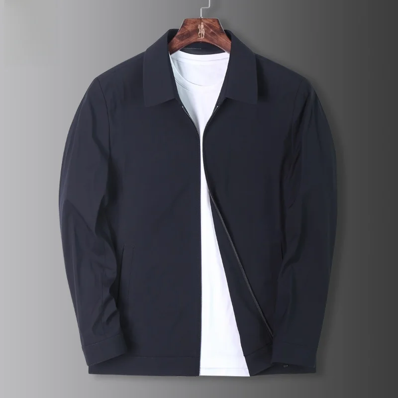 

Классическая мужская повседневная куртка Paul: новая модель весеннего сезона, стильный воротник, модный городской дизайн, приталенный крой, однотонная.