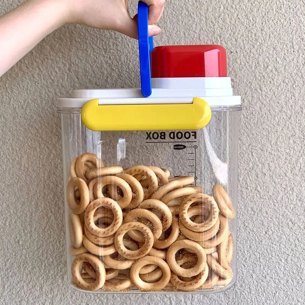 

Practical Plastic Cereal Storage Box Compact Transparent Grain Storage Tank Mold-proof Sealed Rice Storage Bucket Flour