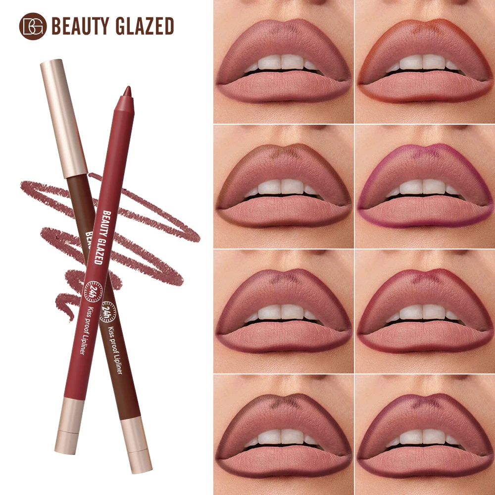 Matita per labbra in velluto opaco con tavolozza per artisti da 8 colori |   Finitura opaca impermeabile e non appiccicosa a lunga durata, punta precisa per affilare