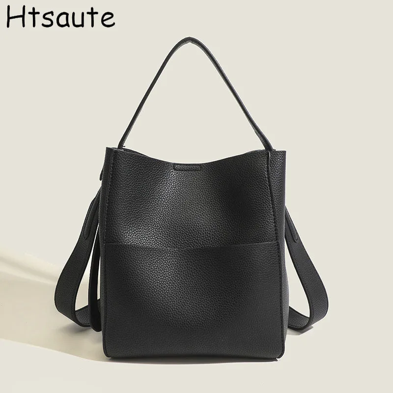 

Vintage Women Shoulder Bags Brand Design Large Capacity Ladies Handbags Daily Commuting Shopping Bag All-matched Buckets