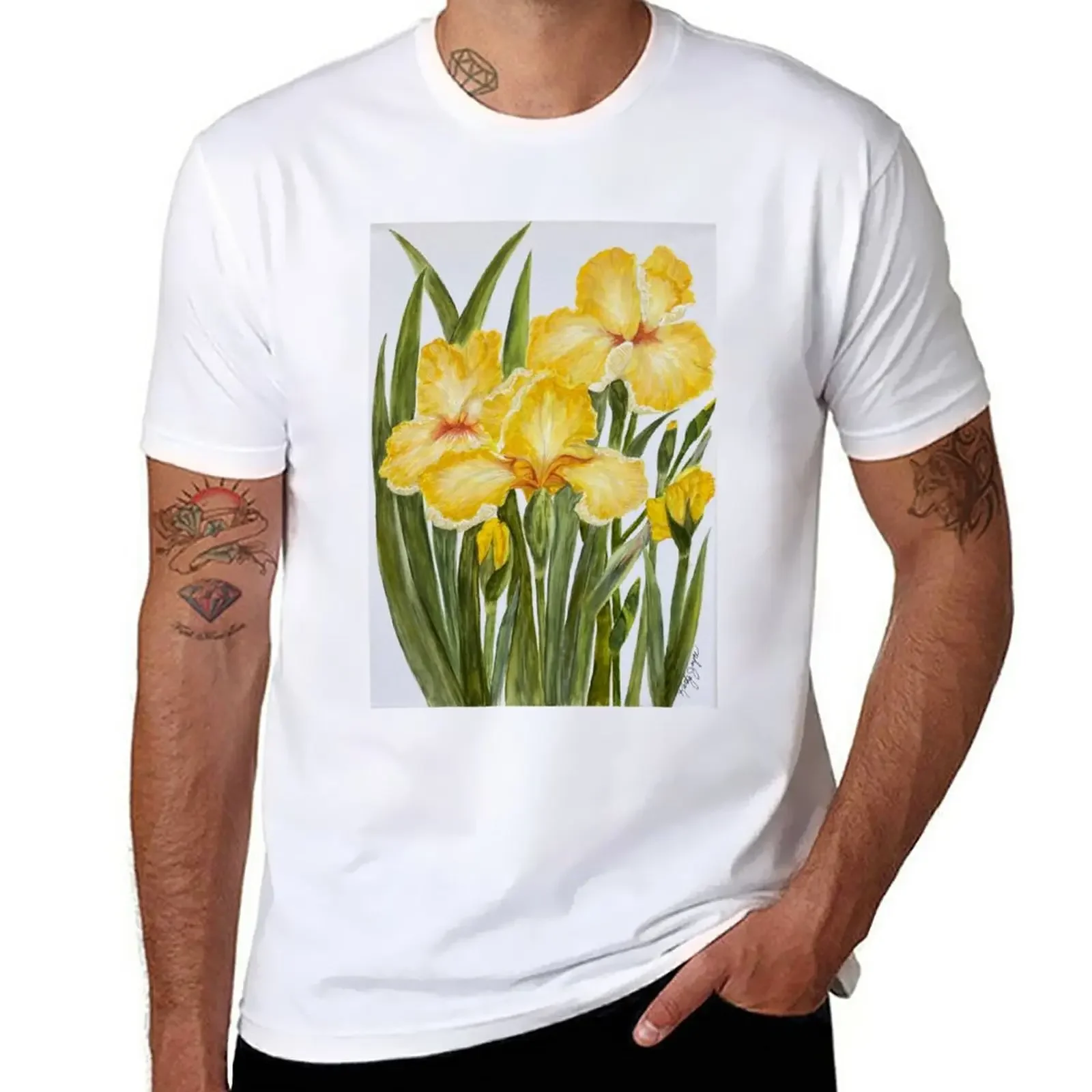 Yellow Irises T-Shirt boys whites customs mens big and tall t shirts