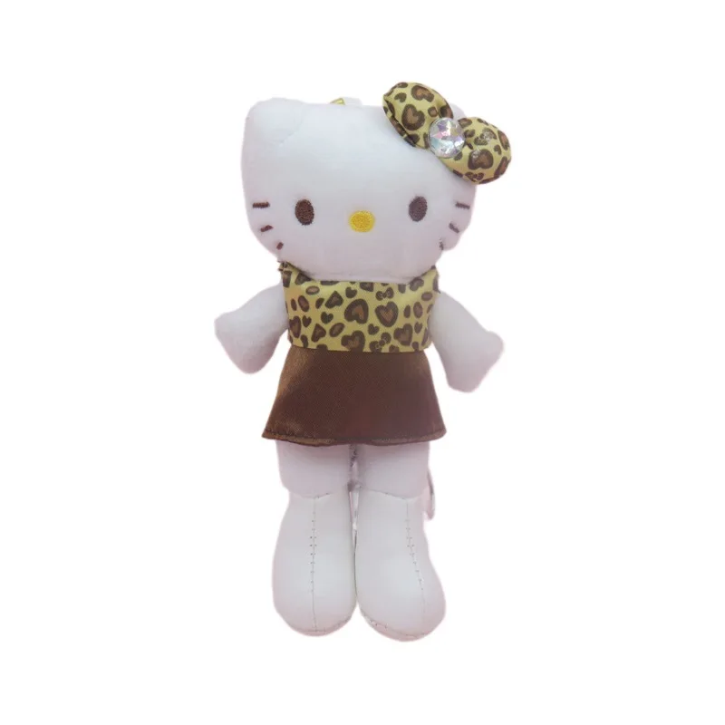 Japanese New Long Legged Sweet Style KT Plush Doll Leopard Print Black Pink KT Toy Girl Heart Bag Hanging Decor Keychain Gift