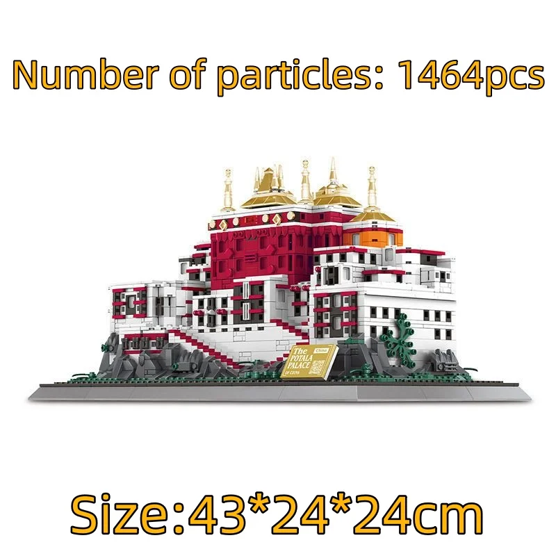 

The Potala Palace Construction Series Small Particle World Famous Building Assembly Building Model Toy Gift