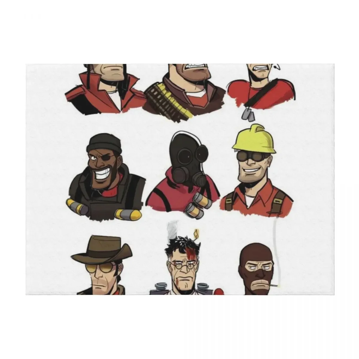 

Team Fortress 2 All Units Throw Blanket Travel Weighted Hairy Sleeping Bag Blankets