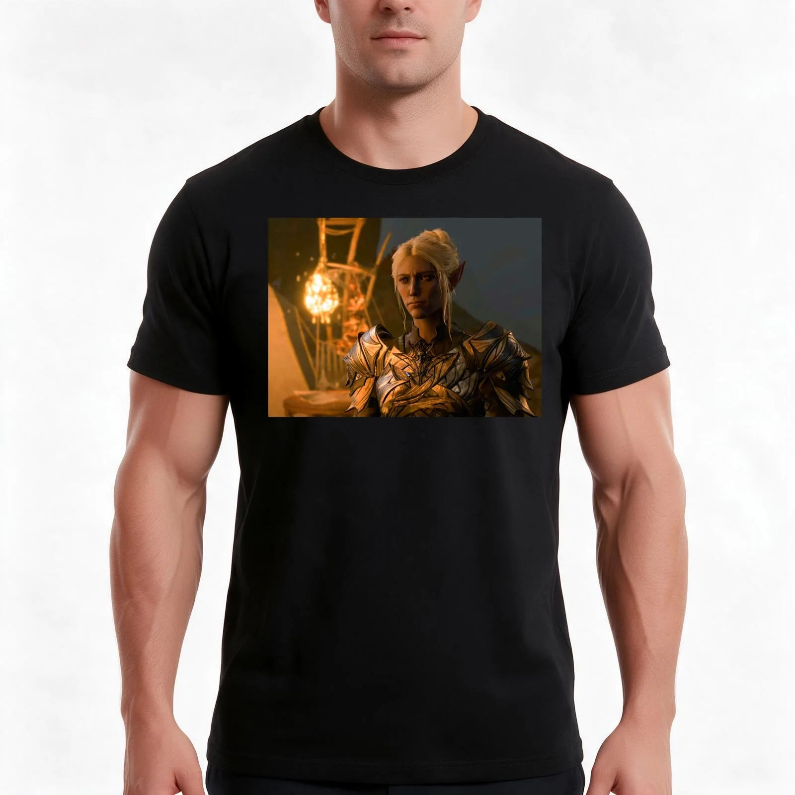 Minthara the Drow Elf Oathbreaker Paladin Adventurer T-Shirt, Summer Casual Cotton Tee, Oversized Streetwear Tops, 100% Cotton