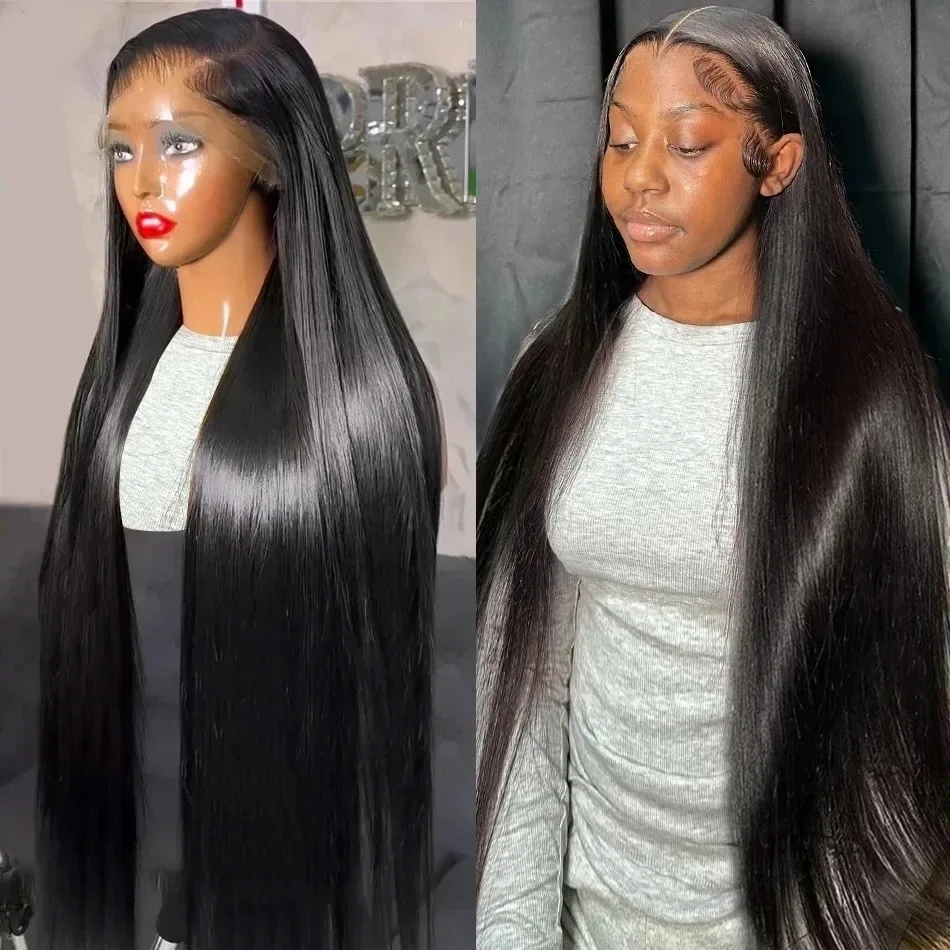 

13x4 HD Transparent 200 Density Straight Lace Frontal Human Hair Wig 20 Inch Lace Front Wig PrePlucked 5x5 Glueless For Women