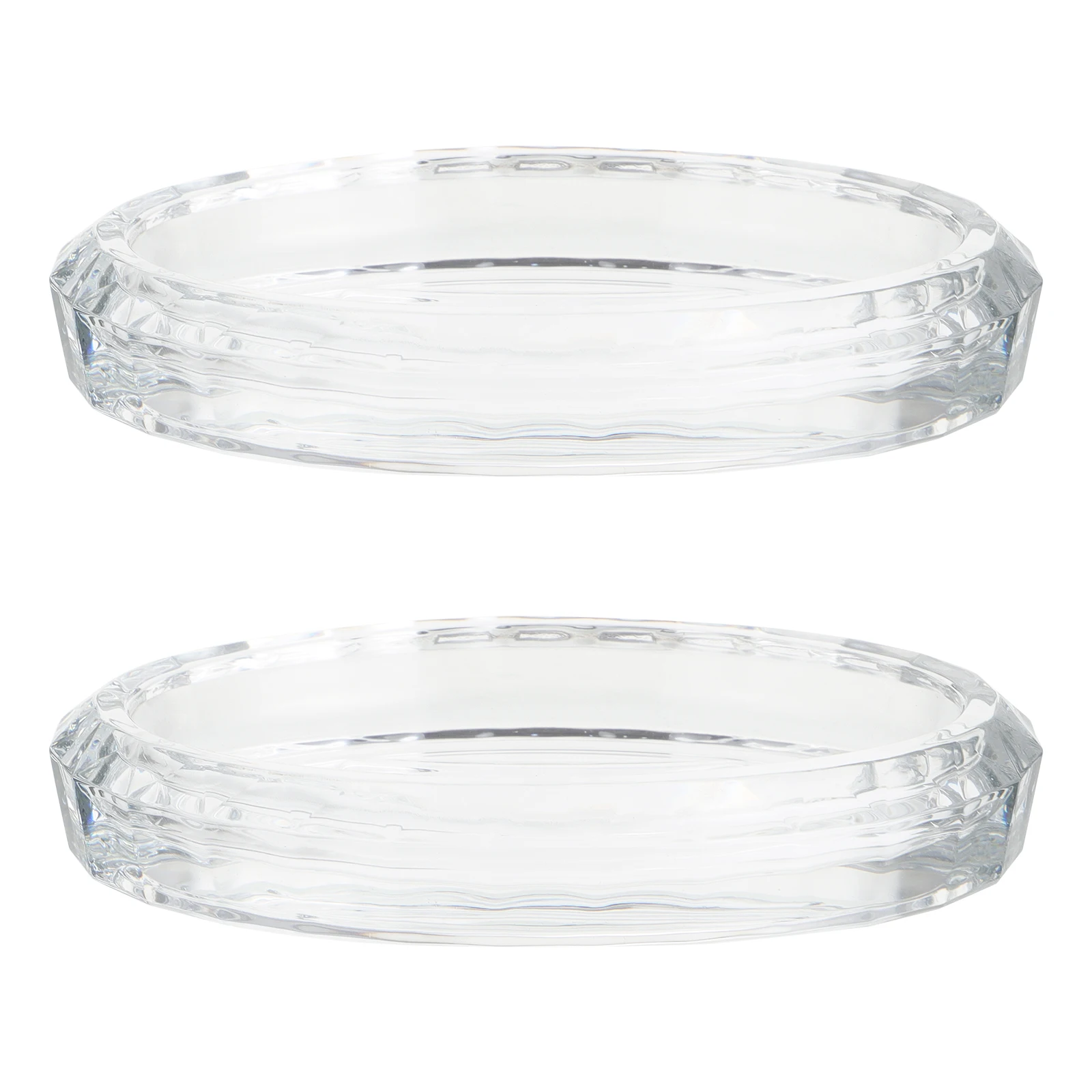 

2Pcs Sturdy Bathroom Soap Boxes Glass Storage Containers Compact Size for Use Design Soap Box