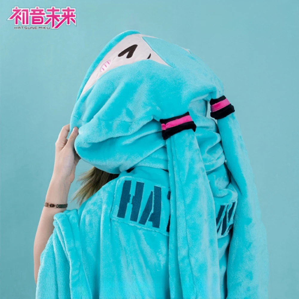 Genuine Original Hatsune Miku Multifunctional Hooded Air Conditioning Blanket Miku Pillow Soft Warm Faray Shawl Spot