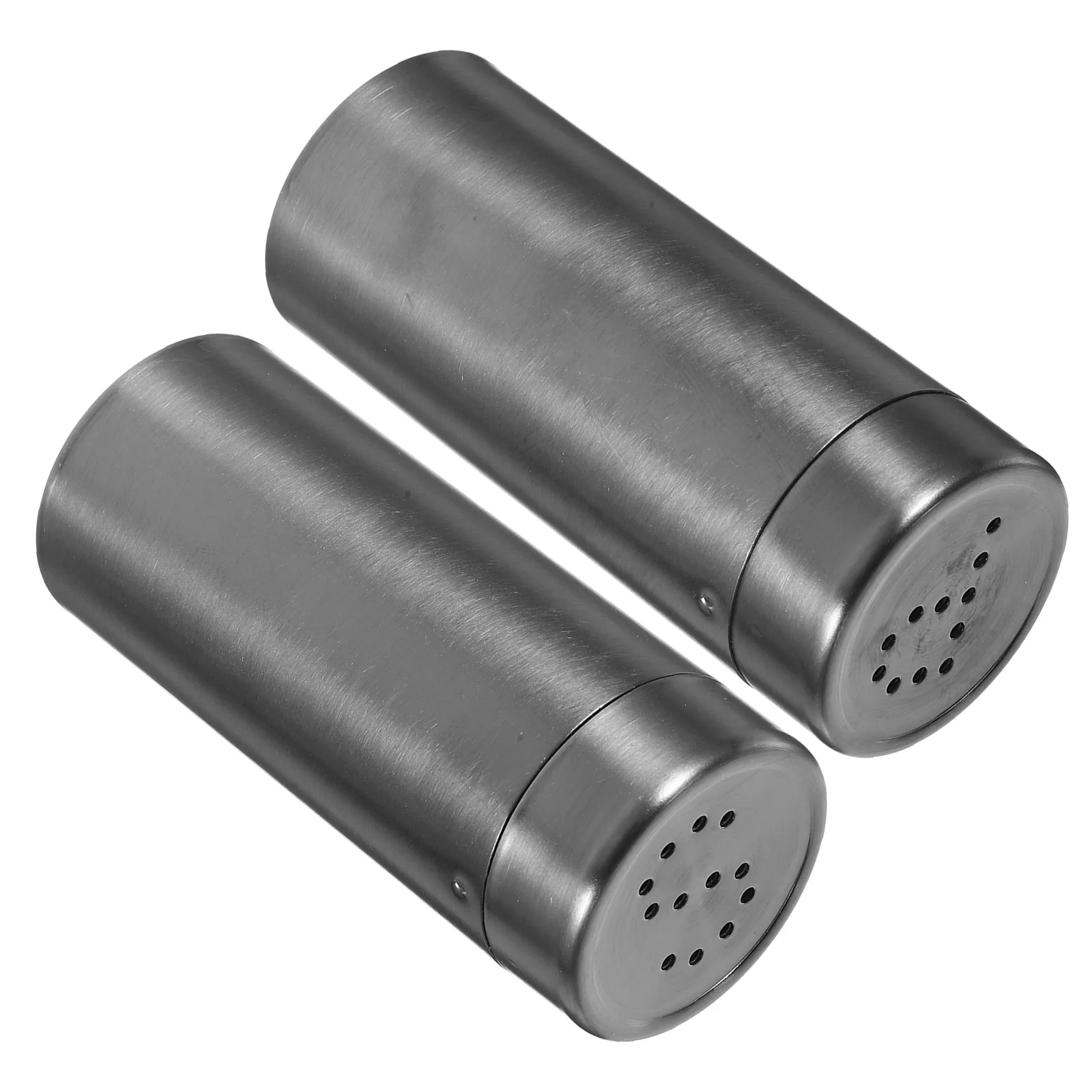 

Stainless Steel Salt Pepper 304 Grade Black Pair BBQ Seasoning Bottles Kitchen Spice Jars Reusable Containers