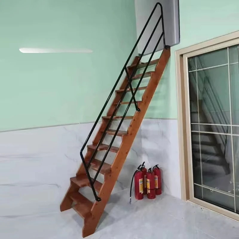 

Solid wood household staggered stairs, attic stairs, small holes, stairs, ladders, wooden ladders, small apartment stairs custom