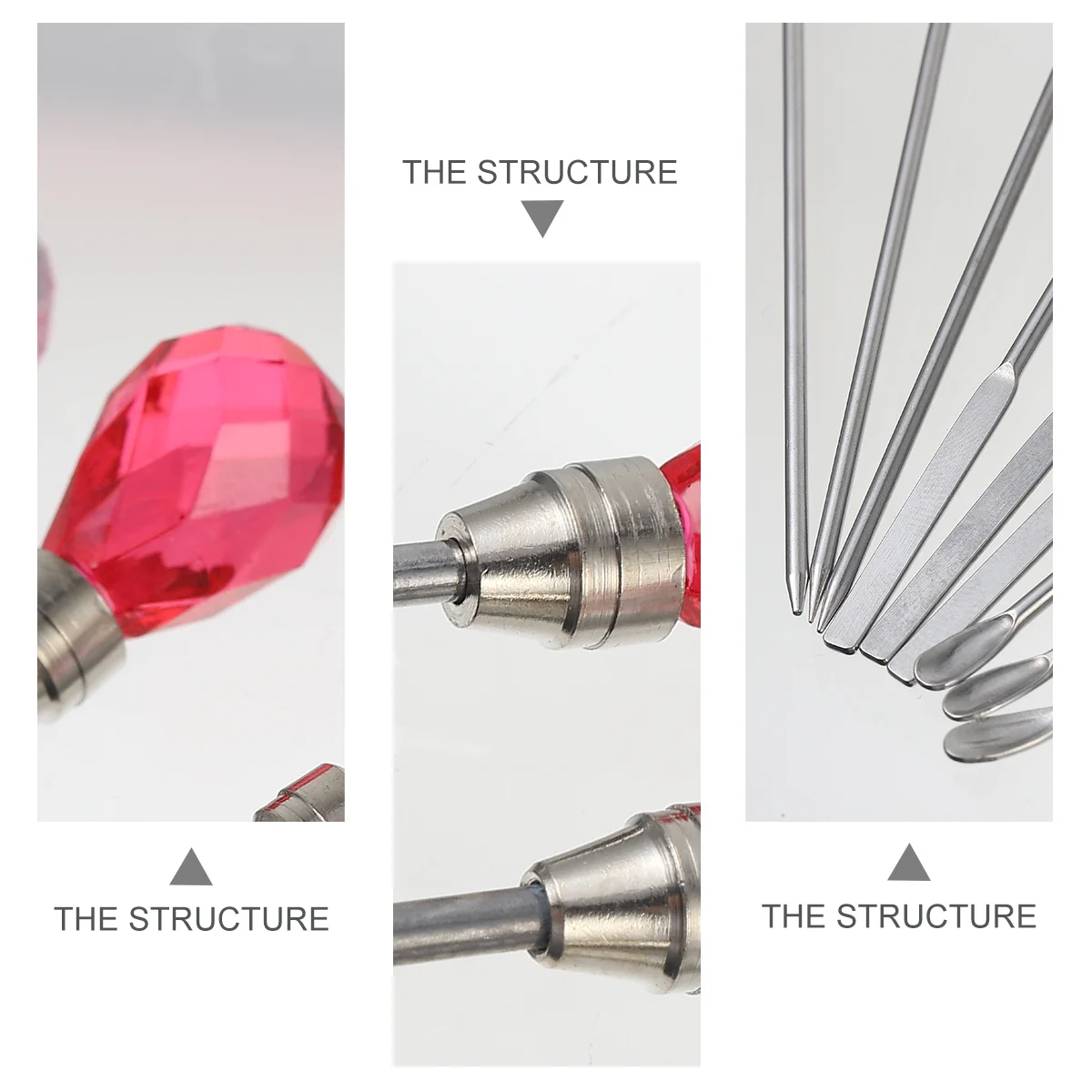 9 قطعة مسمار الفن اثارة قضيب مجموعة أظافر معدنية أداة مانيكير التنقيط القلم بريق خلط الأشعة فوق البنفسجية هلام الصباغ ملعقة الراتنج قالب النمام