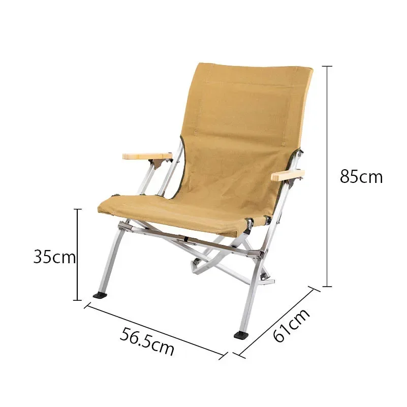 Outdoor Camping Aluminum Alloy Sea Dog Folding Chair Portable Fishing Leisure Cloth Sail High Back Bending Reclining Chair