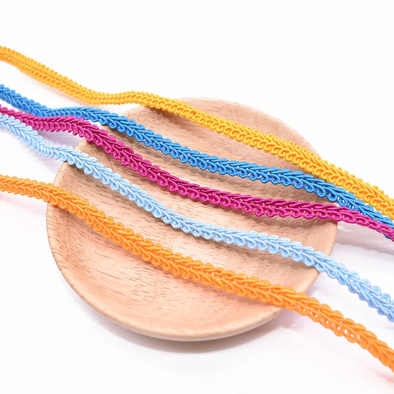 5/10m 8mm Multicolor Centipede Braided Lace Trim Ribbon for Party Decoration DIY Crafts Clothes Sewing Fabric Accessories
