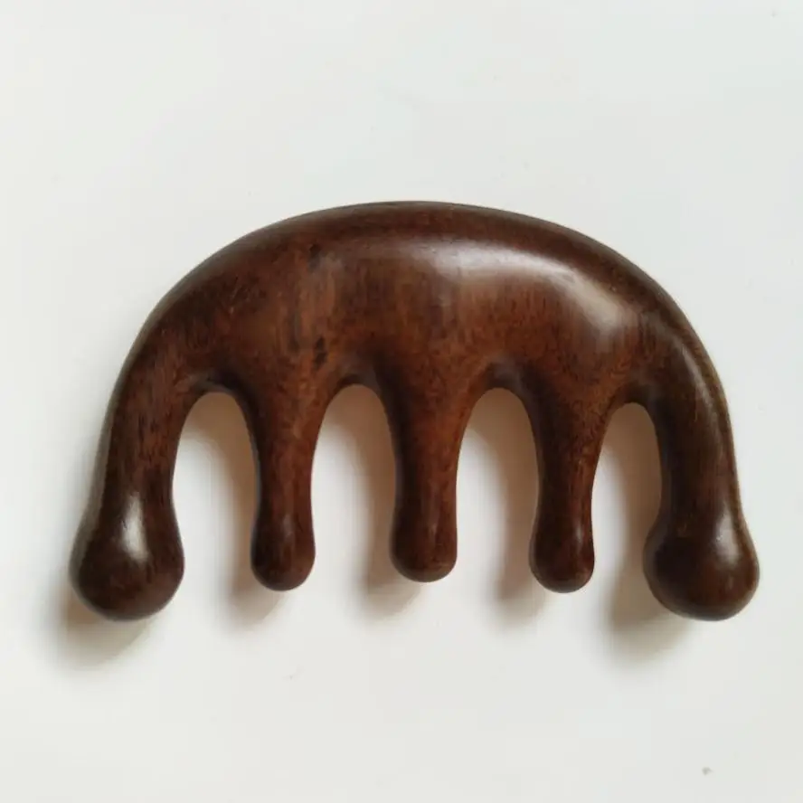 1 Pcs New Wooden Sandalwood Massage Comb Wide Tooth Acupressure Tool For Scalp Body Relaxation Anti Static Hair Care Accessory