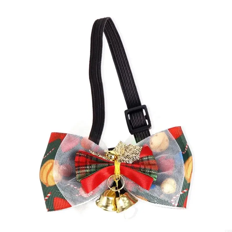 CORB Christmas Ribbon Collar Bowtie for 23Inch Geese Statue Scene Display Styling