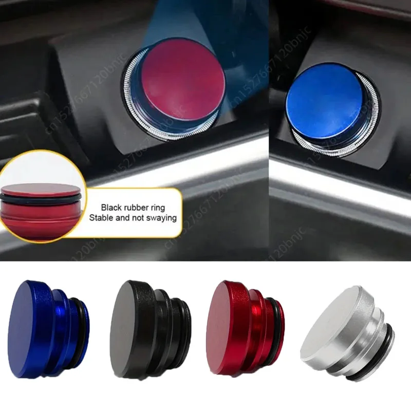 

1pcs Universal Aluminum Alloy Ignition Cap Button, Car Cigarette Lighter Cover 12V Dust Plug Replacement, Suitable for Most Cars