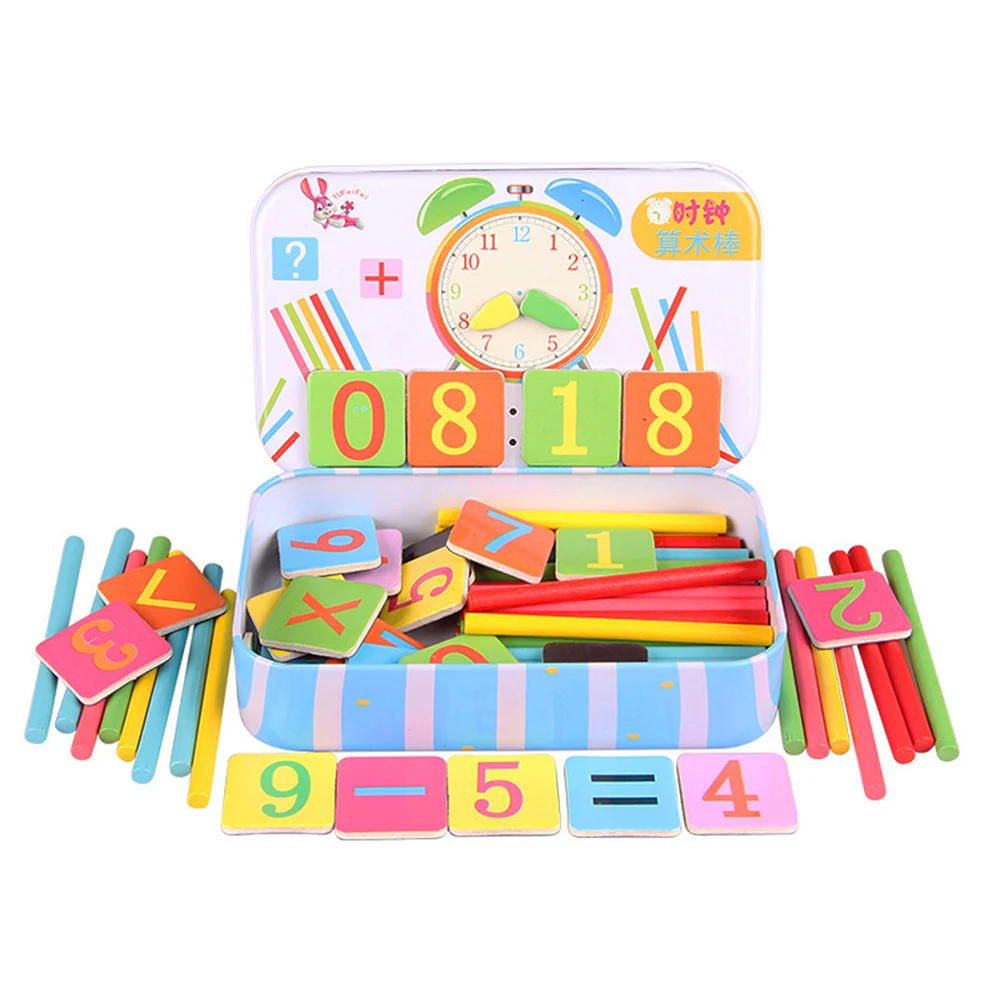 Kinder Rechner Mathematik Lehrmittel Verschiedene Farben Arithmetik Stick Puzzle Box Frühen Lernen Hilfe Mathematik Zählen