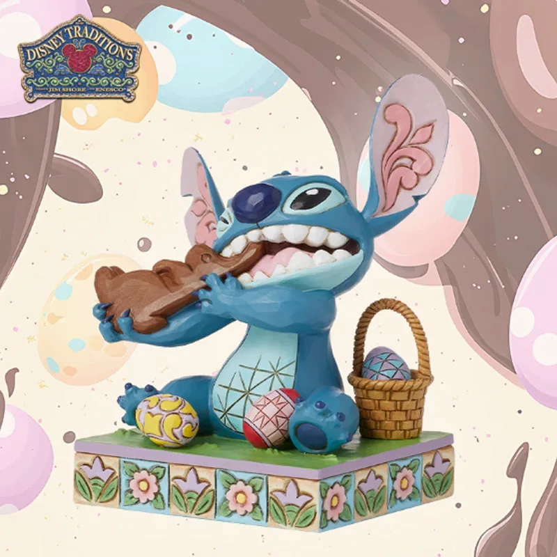 Disney original kit de garagem lilo & stitch ponto e o coelho de chocolate anime figuras de ação brinquedos para meninos presente modelo ornamentos