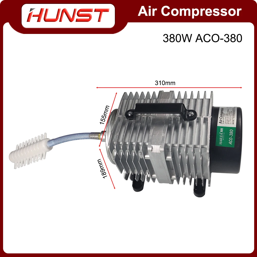 Imagem -03 - Compressor de ar Hunst para Gravação a Laser e Máquina de Corte Bomba de ar Solenóide Aco380 380w